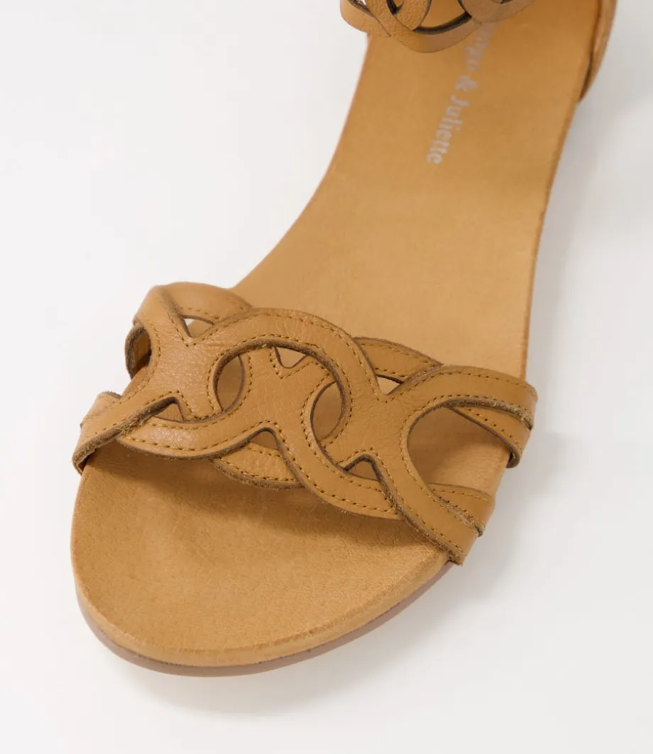 Jubu Dark Tan Leather Sandals