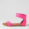 Juzz Hot Pink Leather Sandals