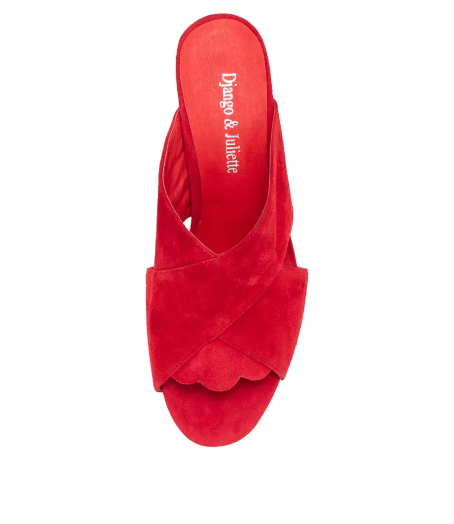 Kadmos Red Suede Mules