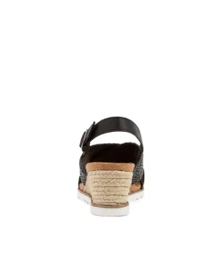 Kaeme W Black Weave Leather Sandals