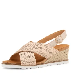 Kaeme W Nude Weave Leather Sandals