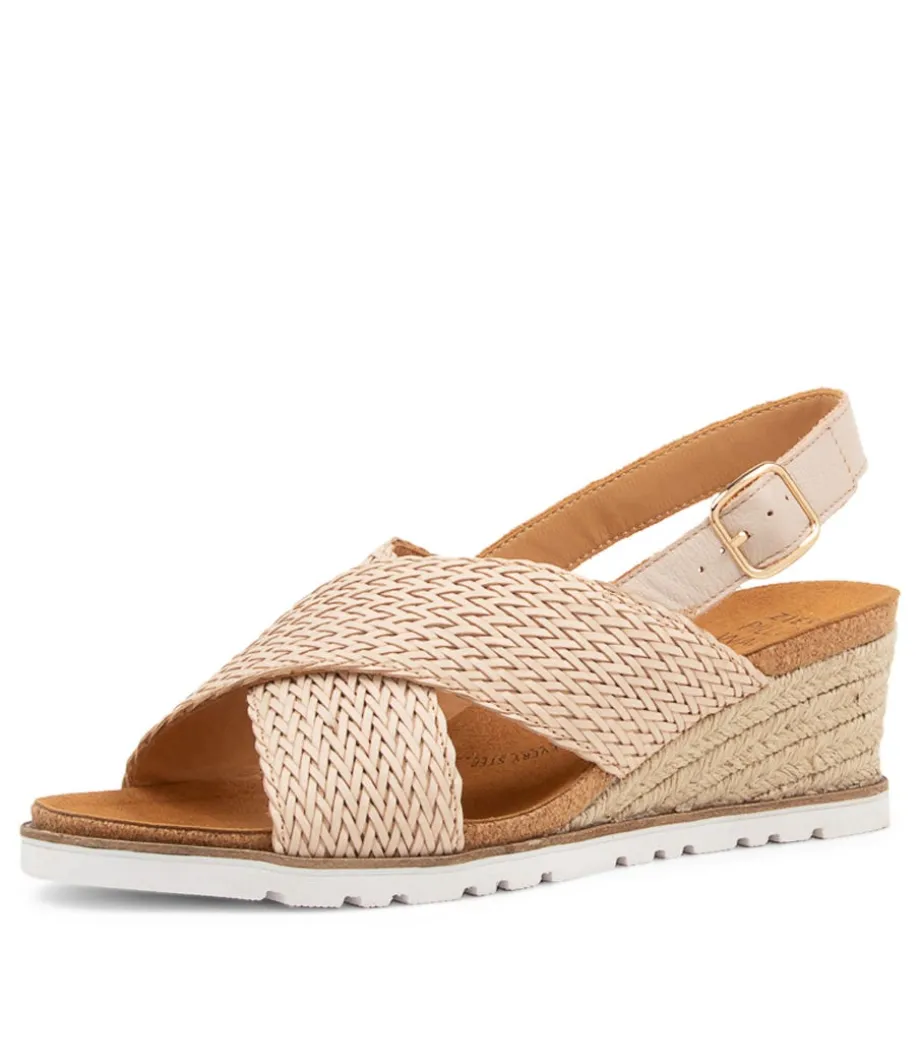 Kaeme W Nude Weave Leather Sandals