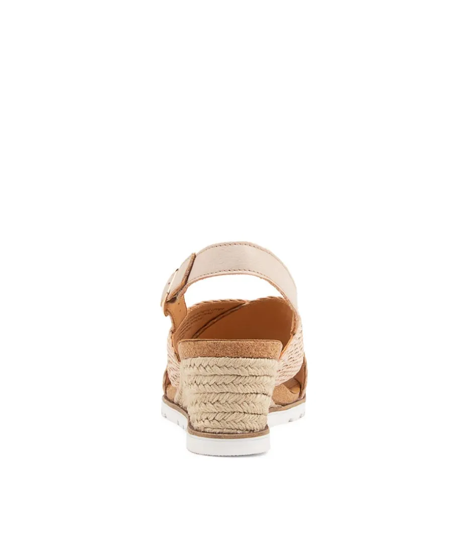 Kaeme W Nude Weave Leather Sandals