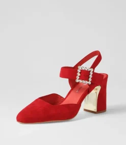 Kalsey Red Suede Heels