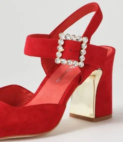 Kalsey Red Suede Heels