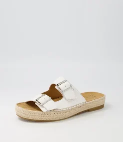 Kapila W White Leather Espadrilles