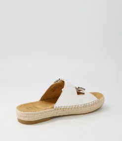 Kapila W White Leather Espadrilles