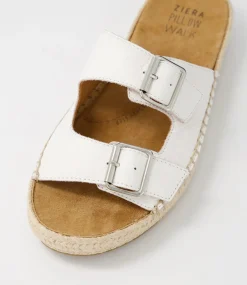 Kapila W White Leather Espadrilles