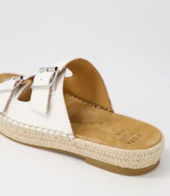 Kapila W White Leather Espadrilles
