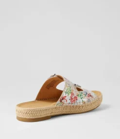 Kapila W Wild Flower Leather Espadrilles