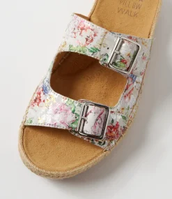 Kapila W Wild Flower Leather Espadrilles