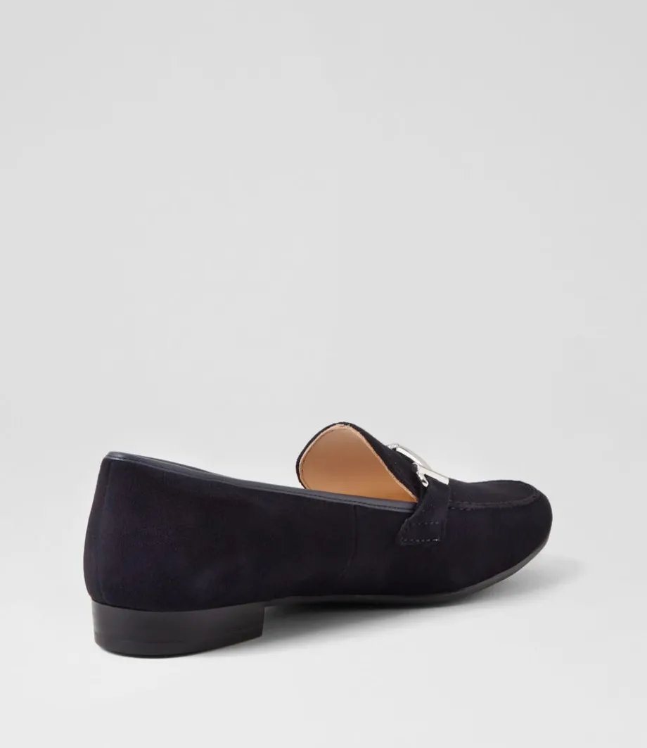Kent 72 Blue Leather Flat Shoes