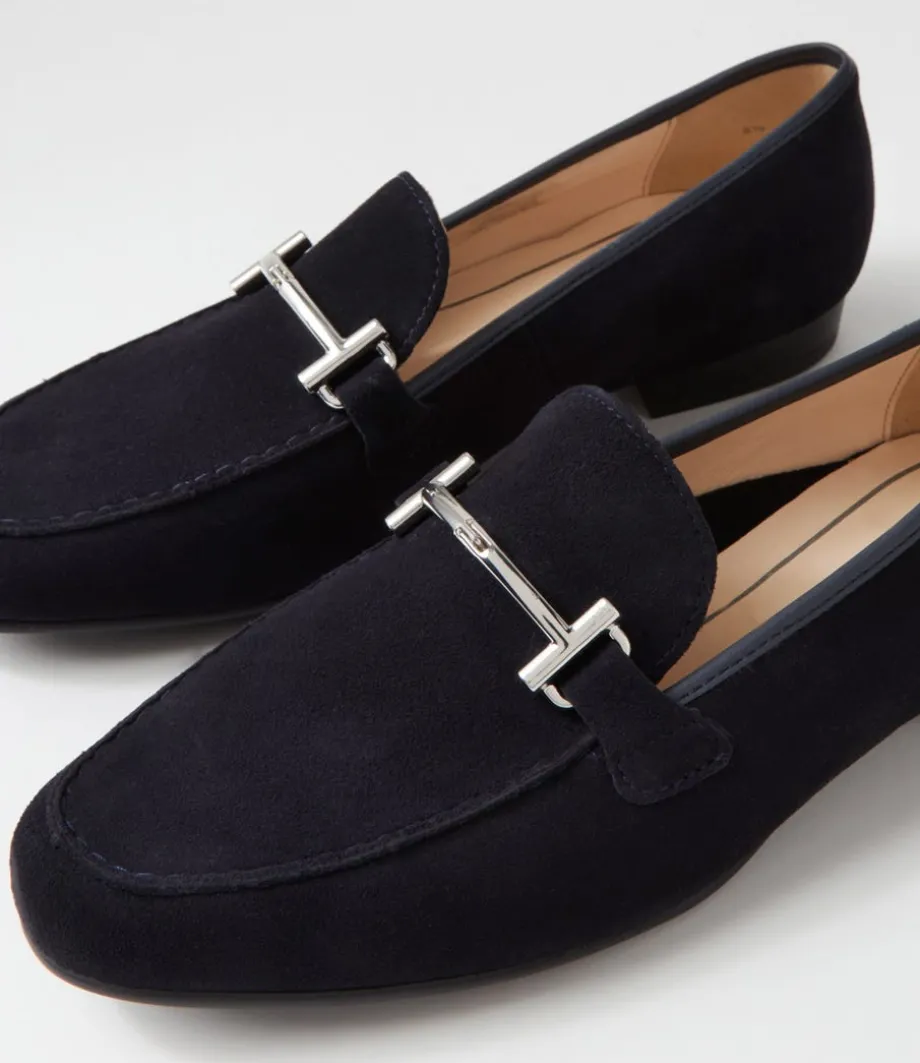 Kent 72 Blue Leather Flat Shoes