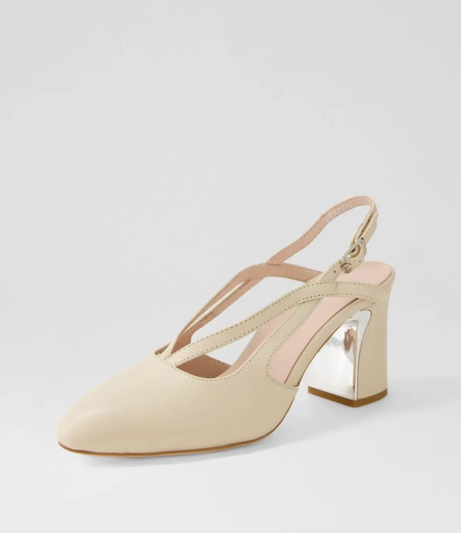 Kenzy Nude Leather Heels