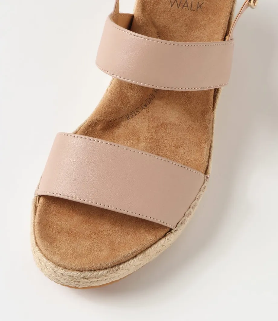 Kiarra Xw Blush Leather Espadrilles