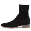 Klutch Black Pewter Microsuede Ankle Boots
