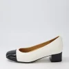 Knelis W Black Ivory Patent Leather Heels