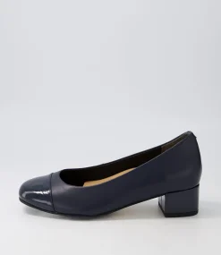 Knelis W Navy Patent Leather Heels
