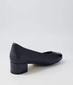Knelis W Navy Patent Leather Heels