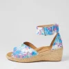 Koen Xw Blue Palms Leather Espadrilles