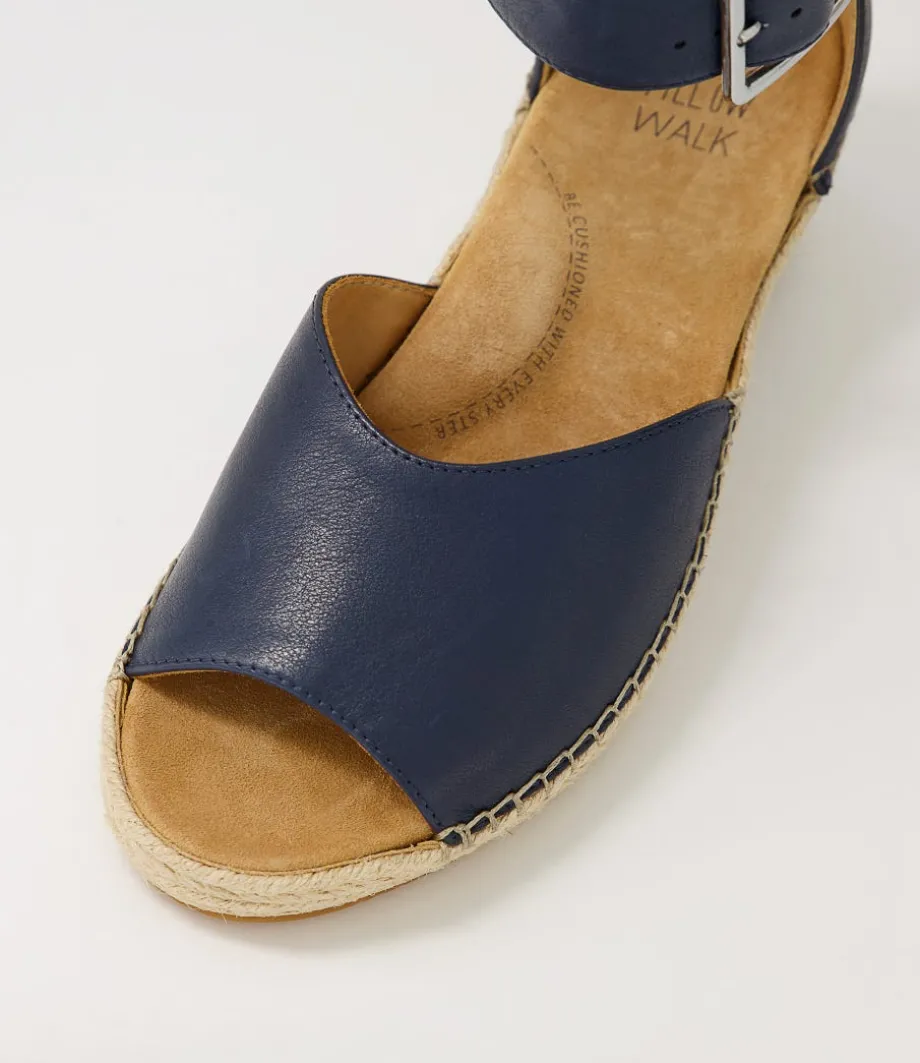 Koen Xw Navy Leather Espadrilles