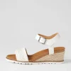 Konyise W White Weave Leather Sandals