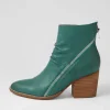 Kopke Dark Emerald Leather Ankle Boots