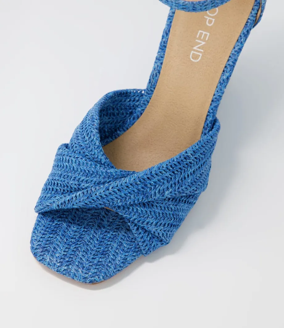 Kotio Blue Syn Raffia Espadrilles