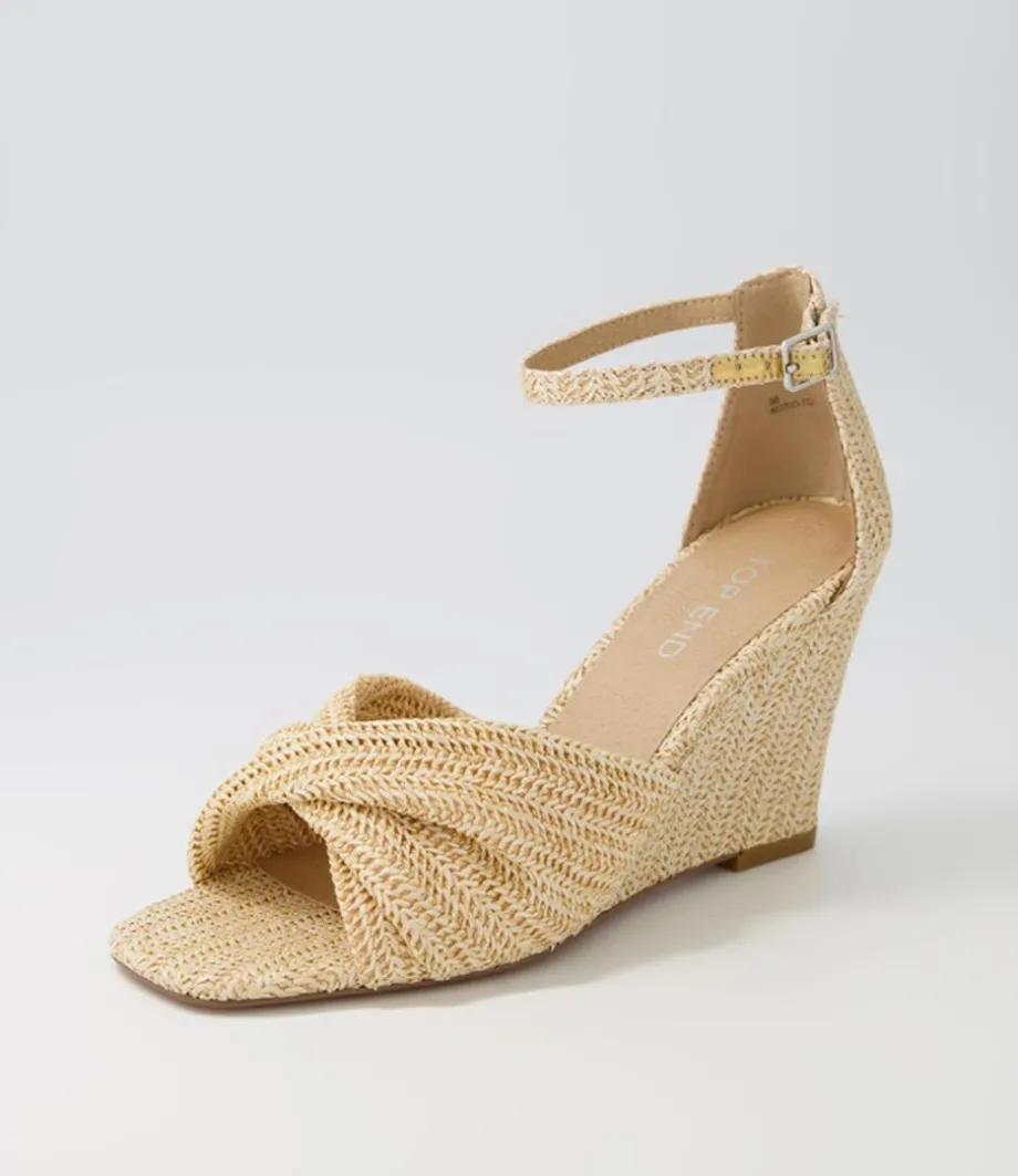 Kotio Ivory Syn Raffia Espadrilles
