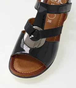 Kreta 24 Black Leather Sandals
