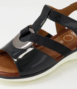 Kreta 24 Black Leather Sandals