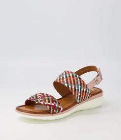 Kreta 02 Green Multi Leather Sandals