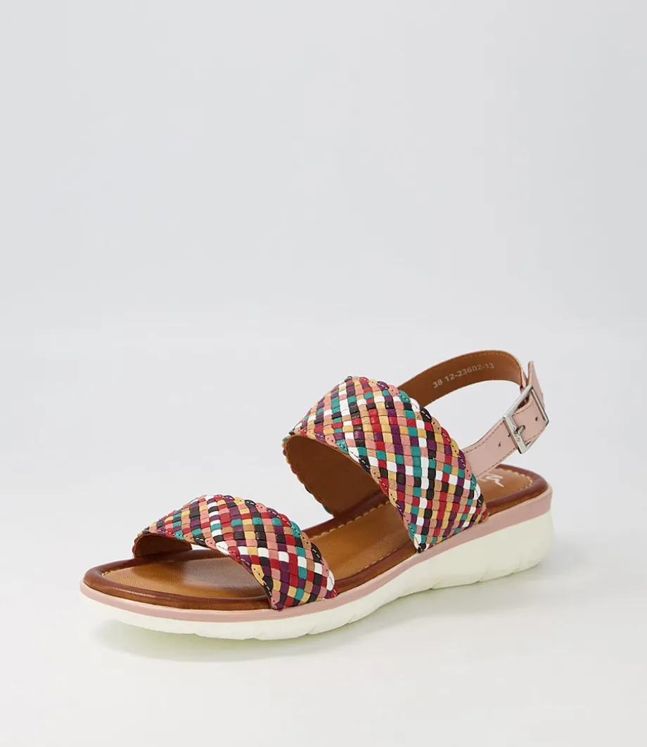 Kreta 02 Green Multi Leather Sandals