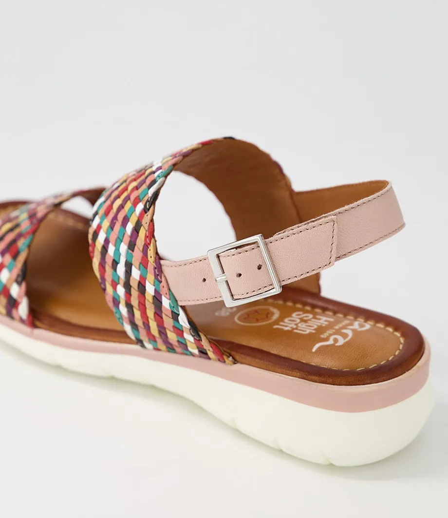 Kreta 02 Green Multi Leather Sandals