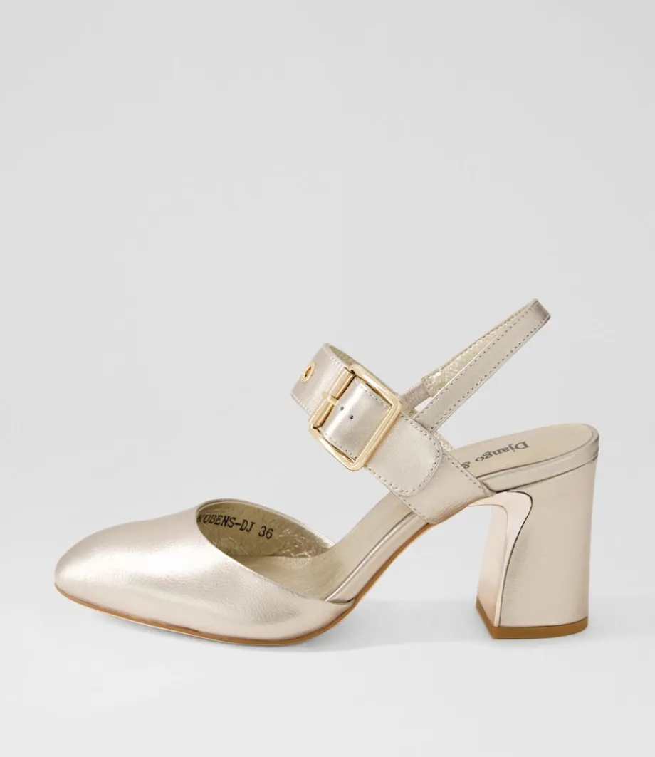 Kubens Champagne Leather Heels