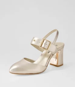 Kubens Champagne Leather Heels