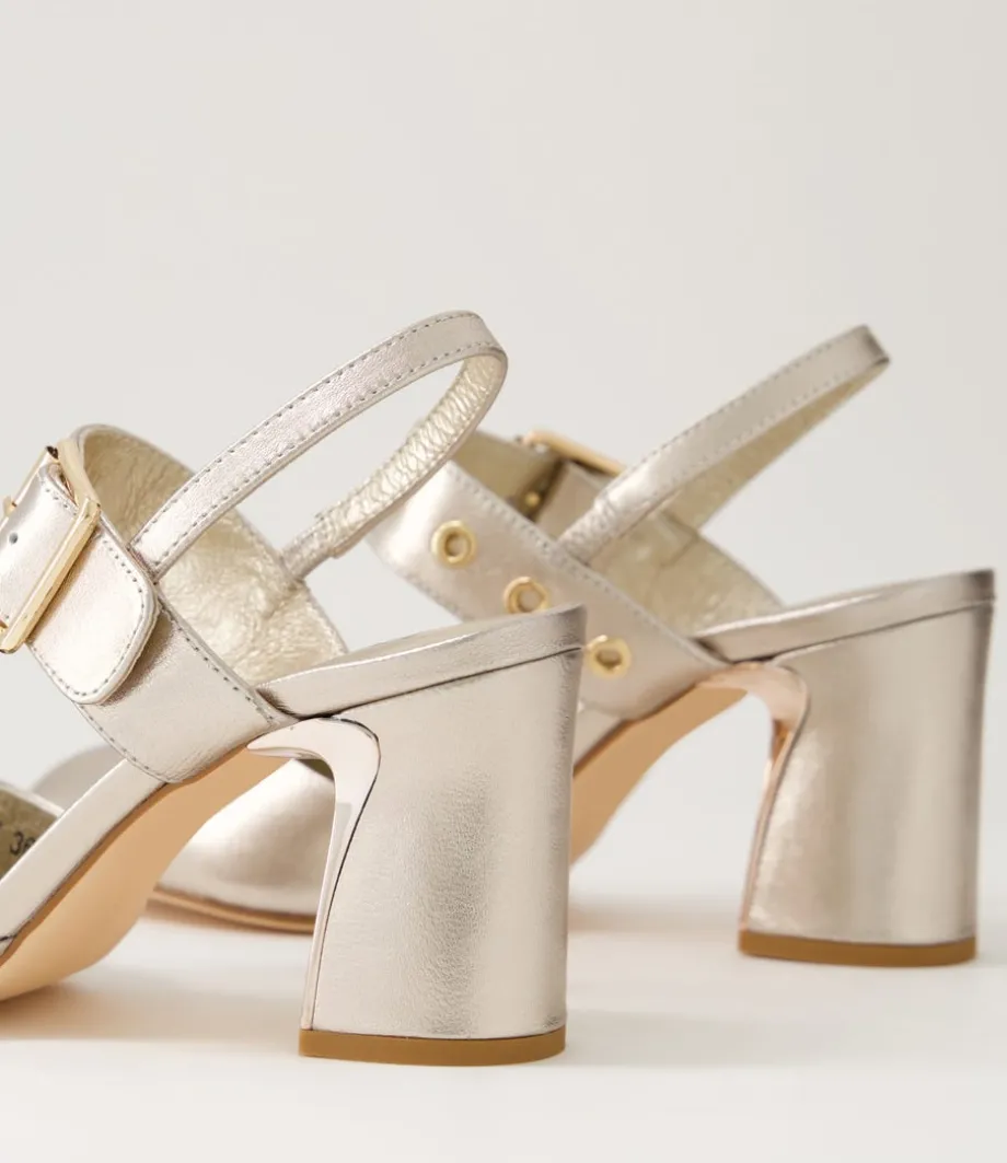 Kubens Champagne Leather Heels