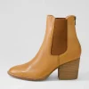 Kylor Tan Leather Ankle Boots