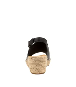 Kyrin Xw Black Leather Espadrilles
