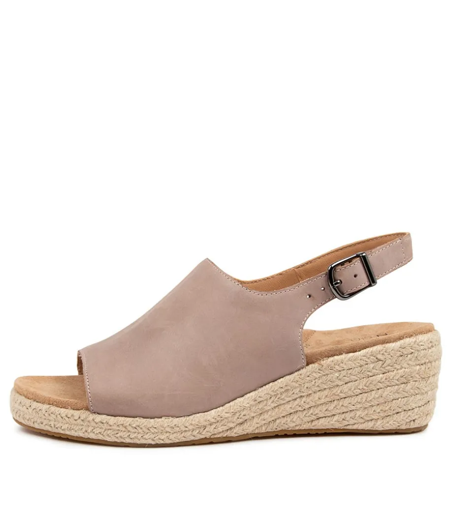 Kyrin Xw Taupe Leather Espadrilles