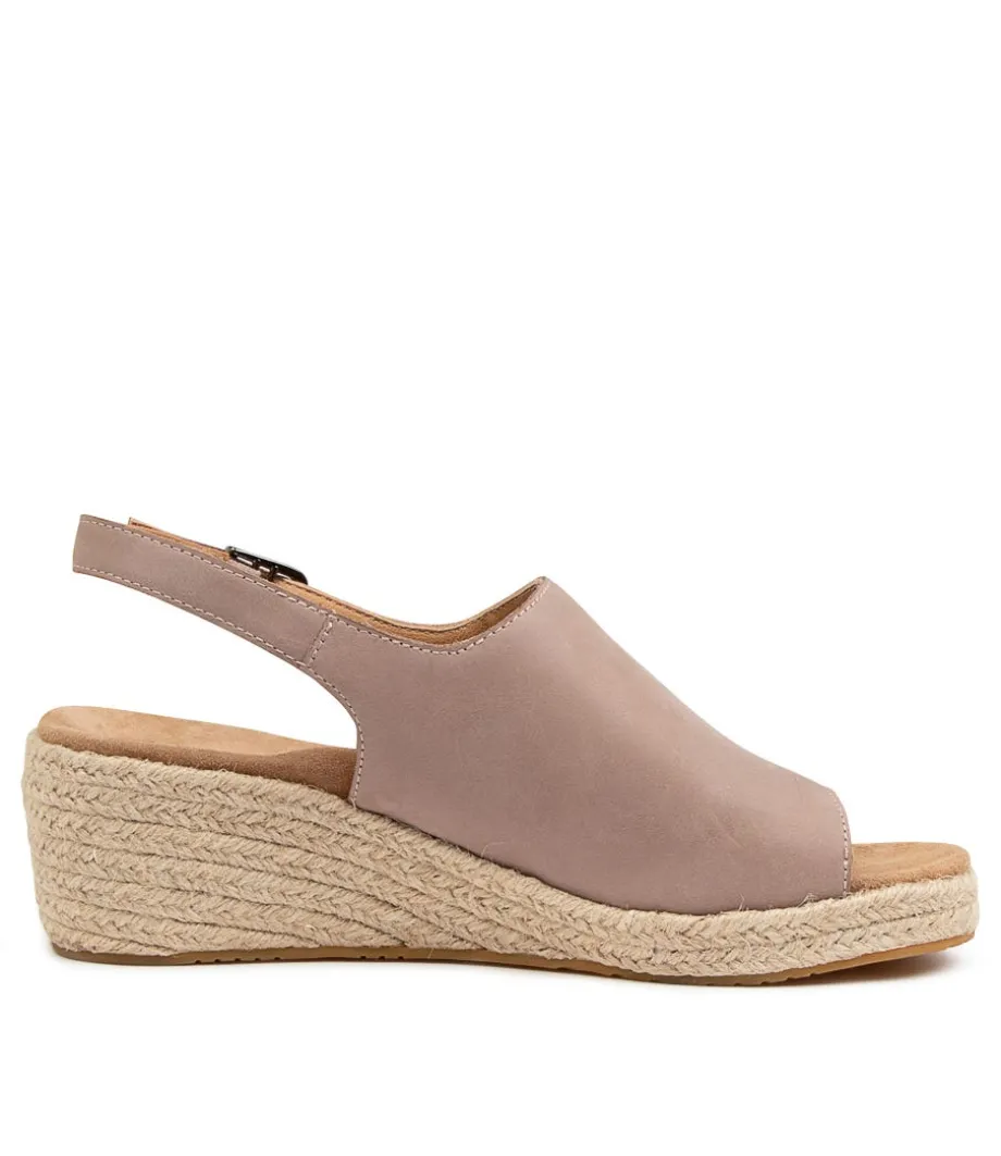 Kyrin Xw Taupe Leather Espadrilles