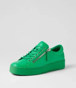 Laila Brt Emerald Leather Sneakers