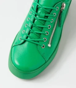 Laila Brt Emerald Leather Sneakers
