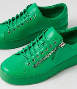 Laila Brt Emerald Leather Sneakers