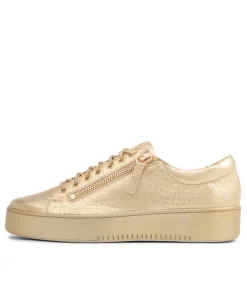 Laila Gold Croco Leather Sneakers Gs