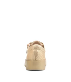 Laila Gold Croco Leather Sneakers Gs