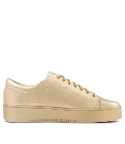 Laila Gold Croco Leather Sneakers Gs
