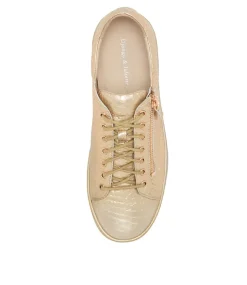 Laila Gold Croco Leather Sneakers Gs