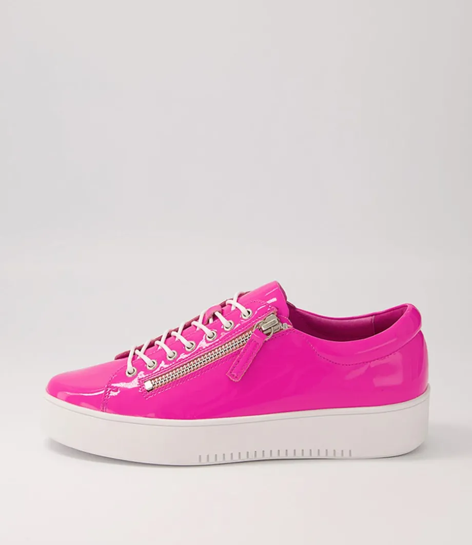 Laila Hot Pink Patent Leather Sneakers Ws