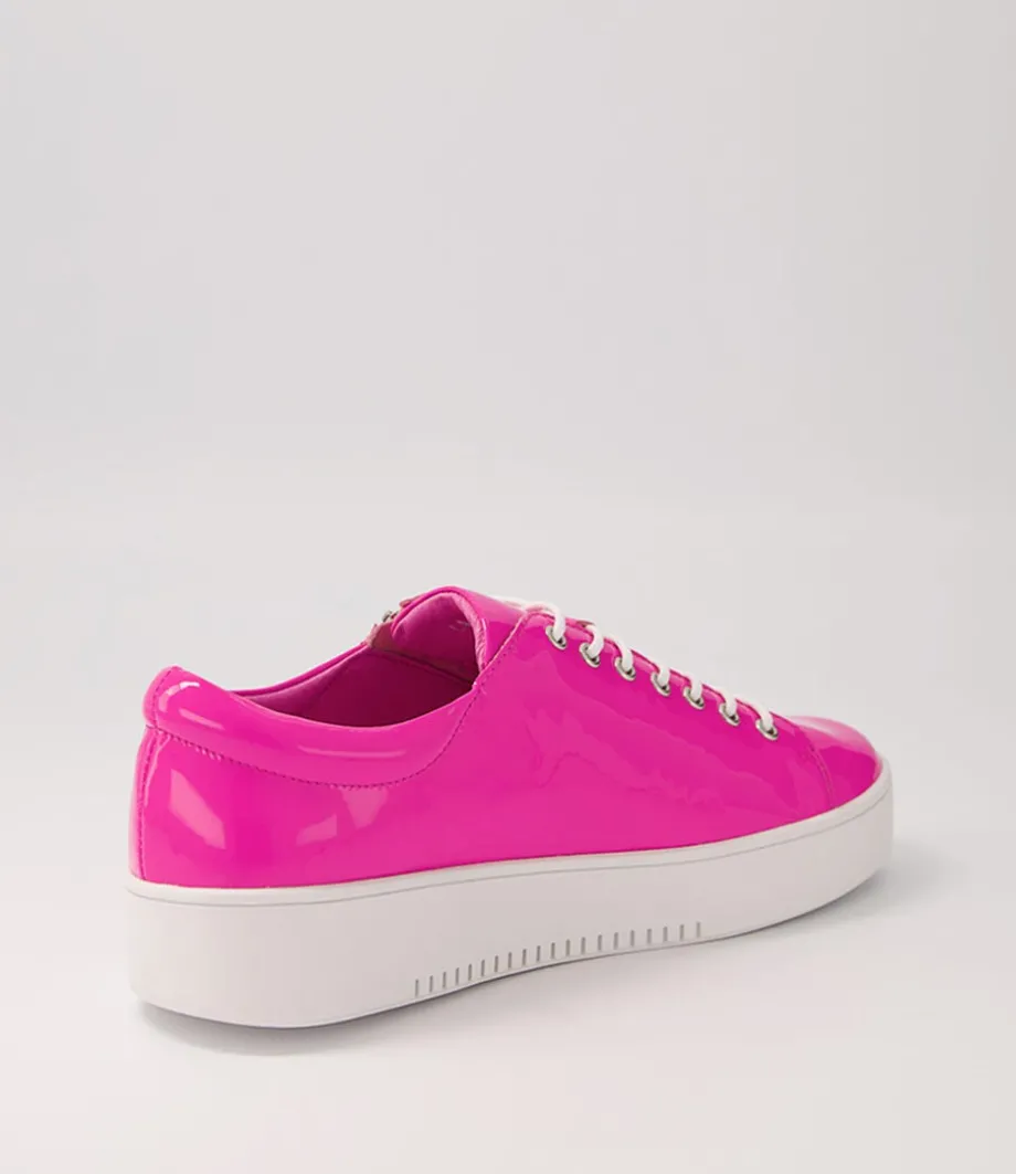 Laila Hot Pink Patent Leather Sneakers Ws